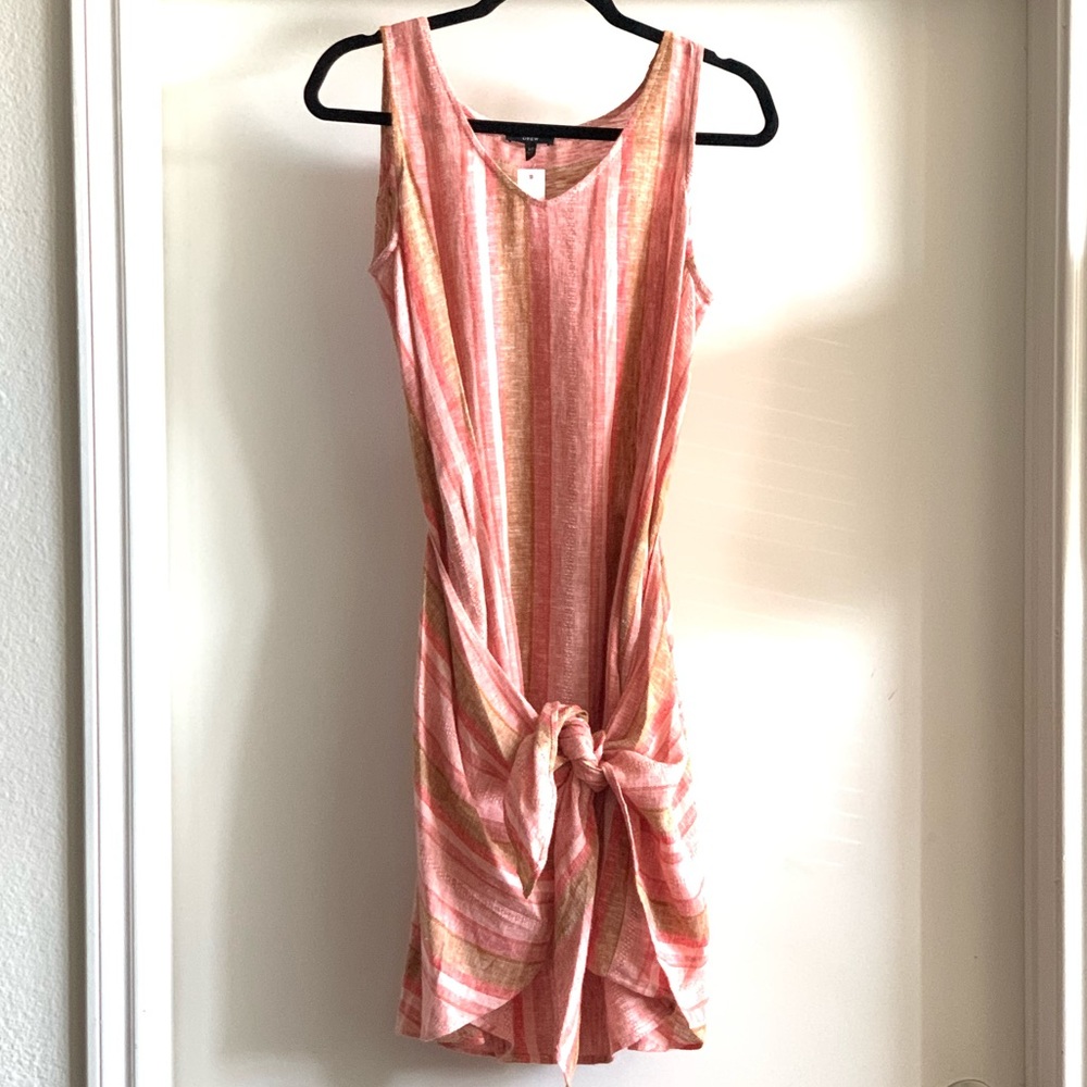 Drew “Morgan” Linen Faux Sarong Tie Dress
